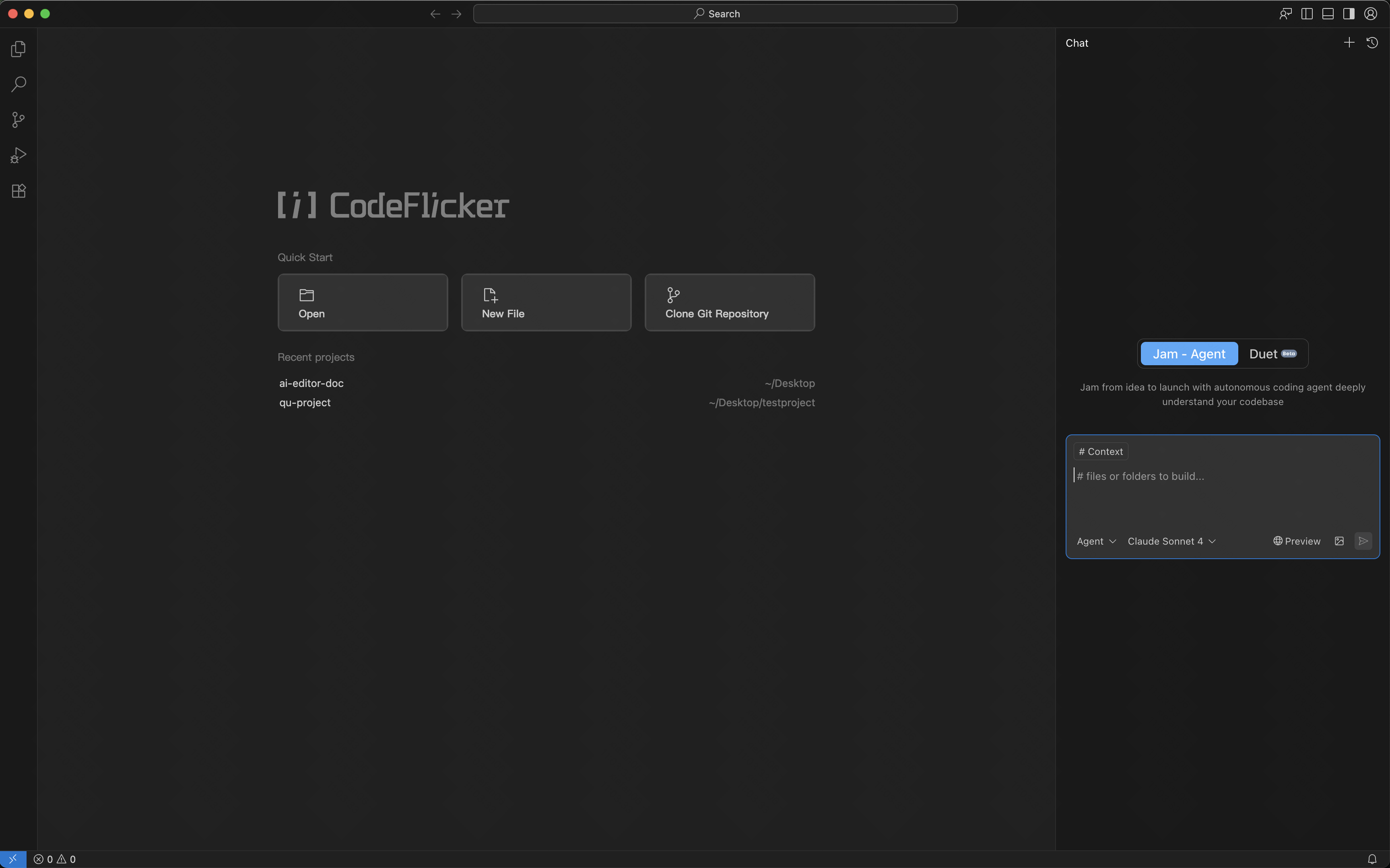 CodeFlicker Interface